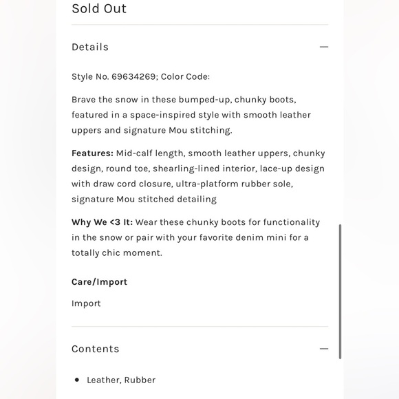 Free People MOU Lunar Landing Snow Platform Boots Size/38 - US 7 - Picture 3 of 16